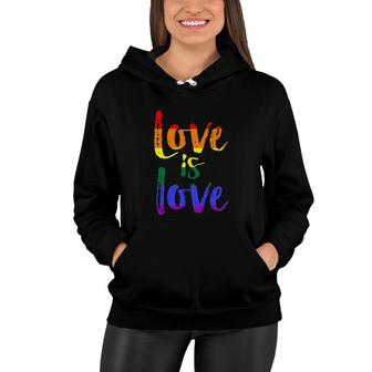 Love Is Love Gay Pride Cute Graphic Women Hoodie - Thegiftio UK