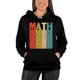 Math Easy Art Retro Understand Math Teacher Women Hoodie - Thegiftio UK