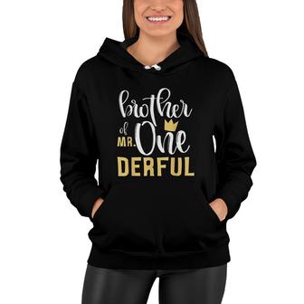 Mens Brother Mr Onederful 1st Birthday First Onederful Matching Women Hoodie - Seseable