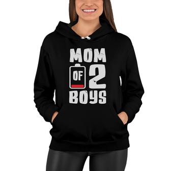 Mom Of 2 Boys Gift From Son Mothers Day Women Hoodie - Thegiftio