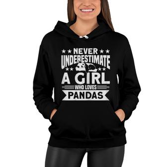 Panda Bear A Girl Who Loves Pandas Panda Women Hoodie | Mazezy