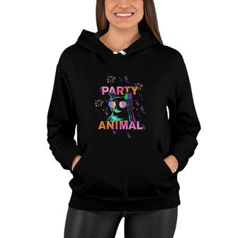 Party Cat Party Animal Colorful Graphic Women Hoodie - Thegiftio UK