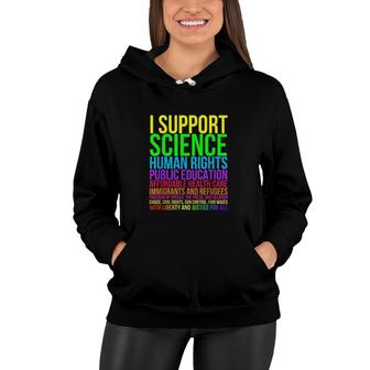 Science Human Rights Education Health Care Freedom Message Women Hoodie - Thegiftio