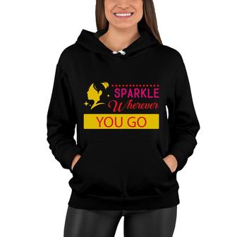 Sparkle Wherever You Go Red Black Women Women Hoodie - Thegiftio