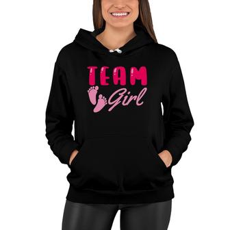 Team Girl Gender Reveal Party Baby Shower Family Matching Women Hoodie | Mazezy AU