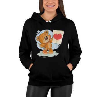 Teddy Bear I Love You Shirt Hugs Hearts Balloons Tee Funny Gifts Women Hoodie - Thegiftio