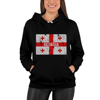 Vintage Georgia Flag Georgian Men Women Girls Retro Style Women Hoodie | Mazezy