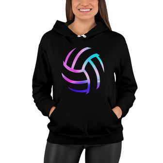 Volleyball Outline Watercolor Look Perfect Gift Teen Girls Women Hoodie | Mazezy