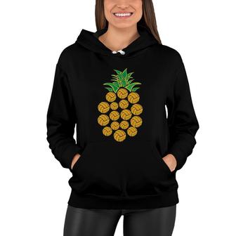 Volleyball S For Teen Girls Retro Pineapple Cool Gift Women Hoodie | Mazezy