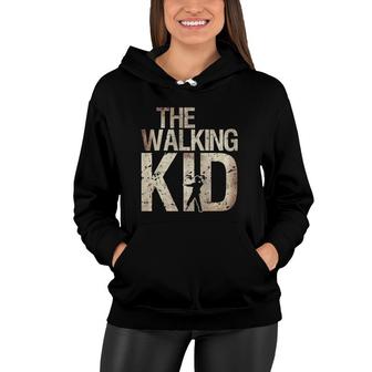 Walking Kid Zombie Child Lad Boy Or Daughter Tee Women Hoodie | Mazezy