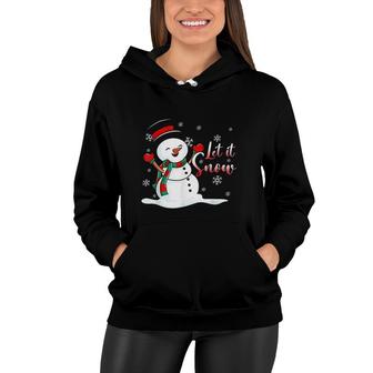 Womens Family Clothing Christmas Snowman Let It Snow Women Hoodie - Thegiftio