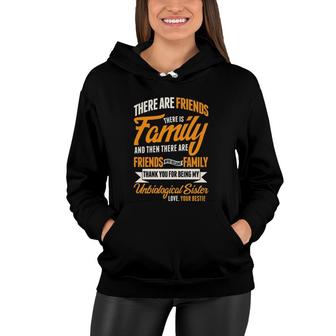Womens To My Best Friend Girls Unbiological Sisters Graphic Women Hoodie