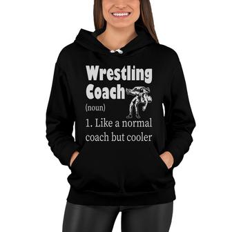 Wrestling Coach Definition Professional Job Definition Women Hoodie - Thegiftio