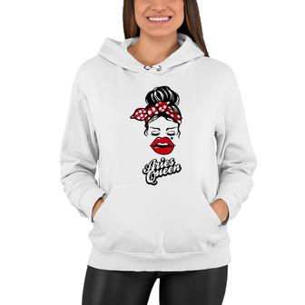 Aries Girls Aries Queen With Red Lip Gift Birthday Gift Women Hoodie - Seseable