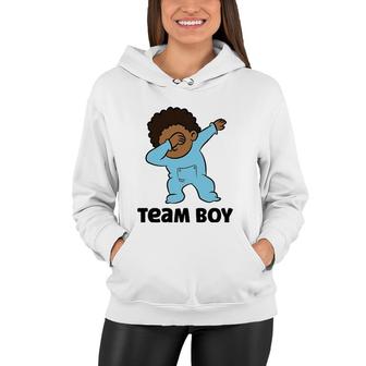 Gender Reveal Baby Shower Team Boy Women Hoodie | Mazezy