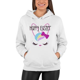 Happy Easter Bunny Sleeping Face Cute Funny Christian Girls Women Hoodie | Mazezy