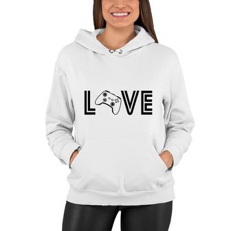 Love Video Game Lover Basic Graphic Art Women Hoodie - Thegiftio