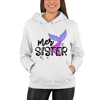 Mer Sister Black Mermaid Matching Family Women Hoodie - Thegiftio UK