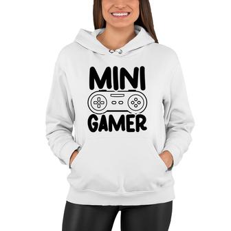 Mini Gamer Video Game Lover Black Women Hoodie - Thegiftio UK