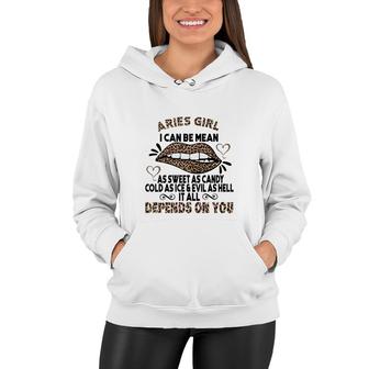 Sweet As Candy Cold As Ice Aries Leopard Aries Girls Birthday Gift Women Hoodie - Seseable
