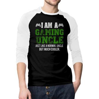 I Am A Gaming Uncle Video Gamer Gifts Video Game Uncle Raglan Baseball Shirt - Seseable