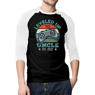 Leveled Up To Uncle 2022 Video Gamer Soon To Be Uncle 2022 Raglan Baseball Shirt - Seseable