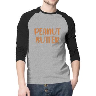 Peanut Butter Jelly Matching Couple Halloween Costume Raglan Baseball Shirt - Seseable