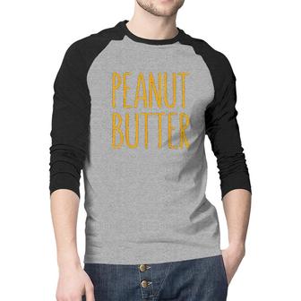 Peanut Butter Matching Halloween Costume Raglan Baseball Shirt - Seseable