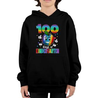 100 Days Of Kindergarten School Happy 100Th Day Pop Youth Hoodie | Mazezy