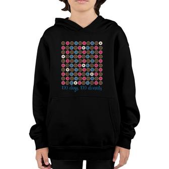 100Th Day Of School 100 Donuts Tee Youth Hoodie | Mazezy