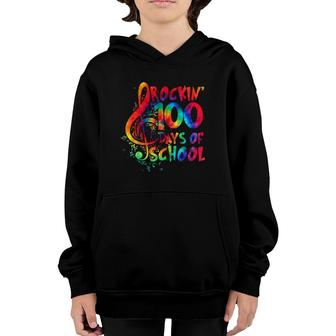 100Th Day Of School Music Teacher 100 Days Musician Youth Hoodie | Mazezy