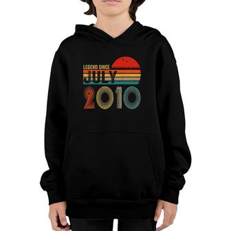 12 Years Old Retro Birthday Gift Legend Since July 2010 Ver2 Youth Hoodie | Mazezy