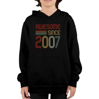 15Th Birthday Vintage 2007 Made In 2007 Awesome Since 2007 Ver2 Youth Hoodie | Mazezy