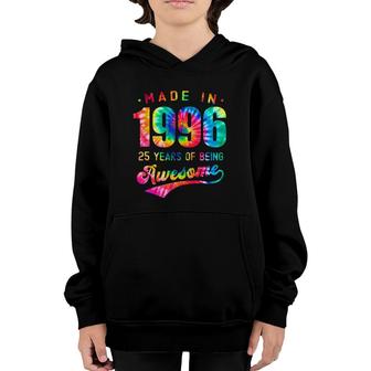25 Years Old 25Th Birthday 1996 Tie Dye Awesome Youth Hoodie | Mazezy