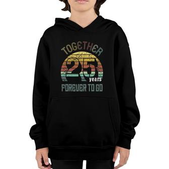 25Th Years Wedding Anniversary Gifts For Couples Matching Youth Hoodie | Mazezy