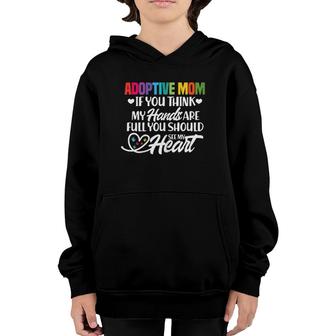 Adoptive Mom Adoption Foster Mom Mother Youth Hoodie | Mazezy CA