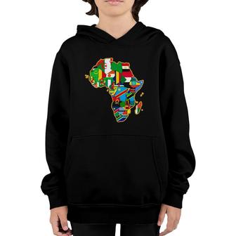 Africa Continent Flag Geography Youth Hoodie | Mazezy DE