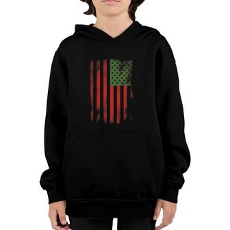 African American Pride Flag - Pan-African Green Red Black Youth Hoodie | Mazezy