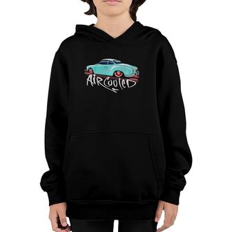 Aircooled Ghia Blue Cars Youth Hoodie | Mazezy