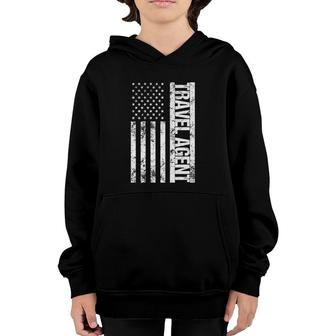 American Flag Travel Agent Youth Hoodie | Mazezy