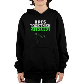 Apes Together Strong Meme Stock Gamestonk Youth Hoodie | Mazezy