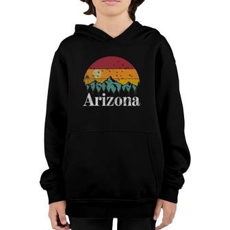 Arizona 70S 80S Retro Vintage Mountain Ski Hiking Camping Youth Hoodie | Mazezy