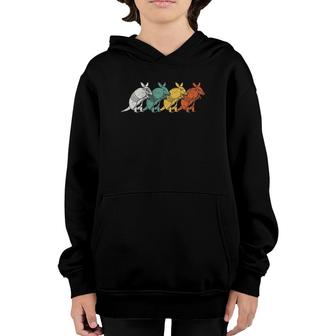 Armadillo Retro Animal Lover Gift Youth Hoodie | Mazezy