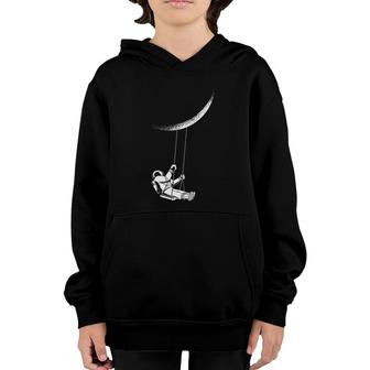 Astronaut Swing In Space On The Moon Astronaut Youth Hoodie | Mazezy
