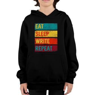 Author Gift Eat Sleep Write Repeat Youth Hoodie | Mazezy CA