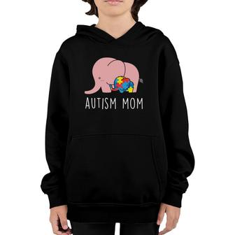 Autism Awareness Autism Mom Elephant Pullover Youth Hoodie | Mazezy