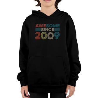 Awesome Since 2009 13Th Bday Gift 13 Years Old Birthday Gifts Youth Hoodie | Mazezy AU