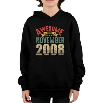 Awesome Since November 2008 Birthday Gift Youth Hoodie - Seseable