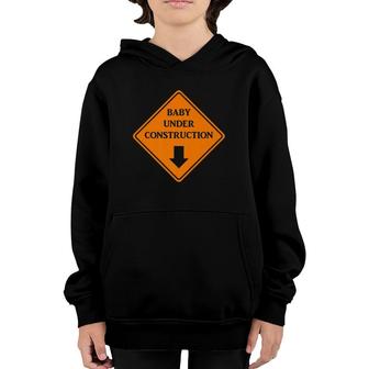 Baby Under Construction, Expecting Mother Youth Hoodie | Mazezy