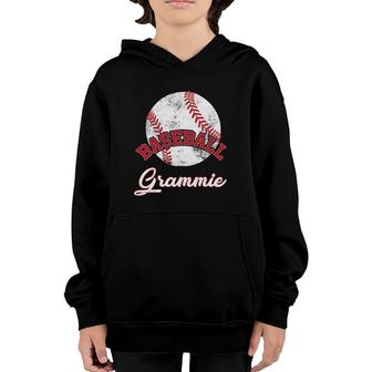 Baseball Grammie Love Playing Baseball Youth Hoodie | Mazezy